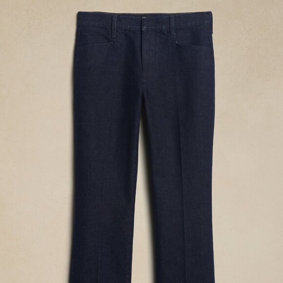 Banana Republic Mid-Rise Trouser Jean size 31 Dark Wash - Picture 4 of 6